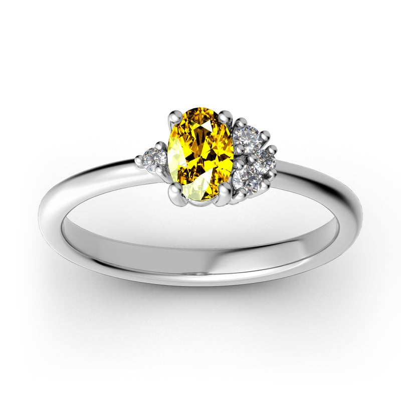 Jeulia Stackable Cluster Sterling Silver Ring