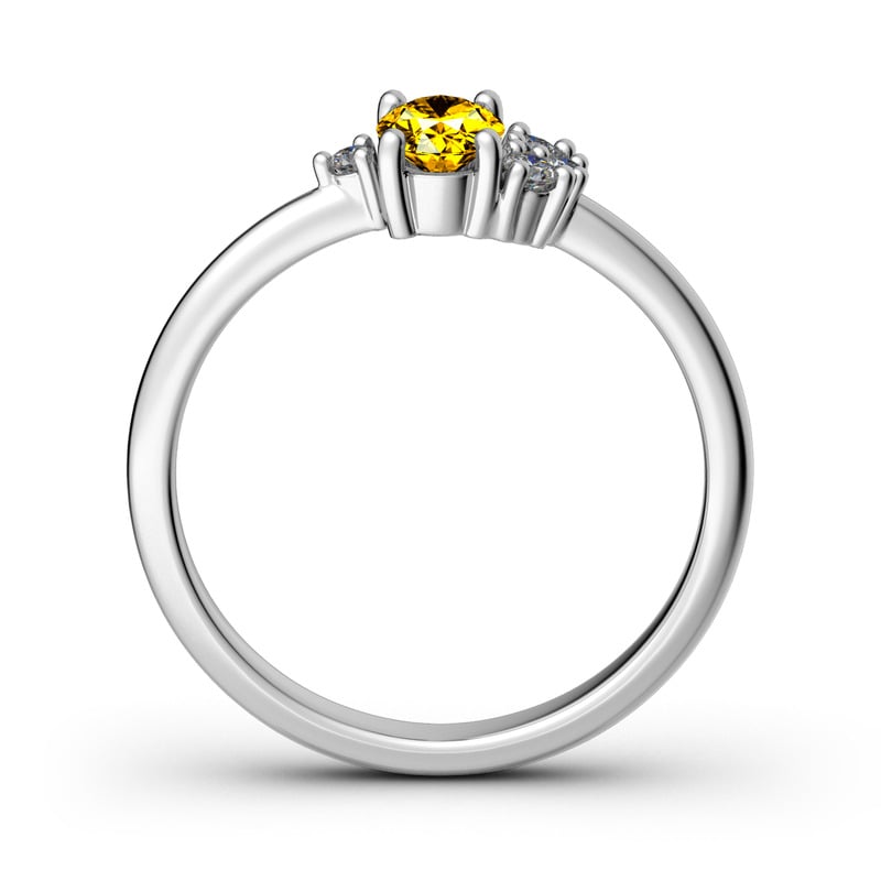 Jeulia Stackable Cluster Sterling Silver Ring