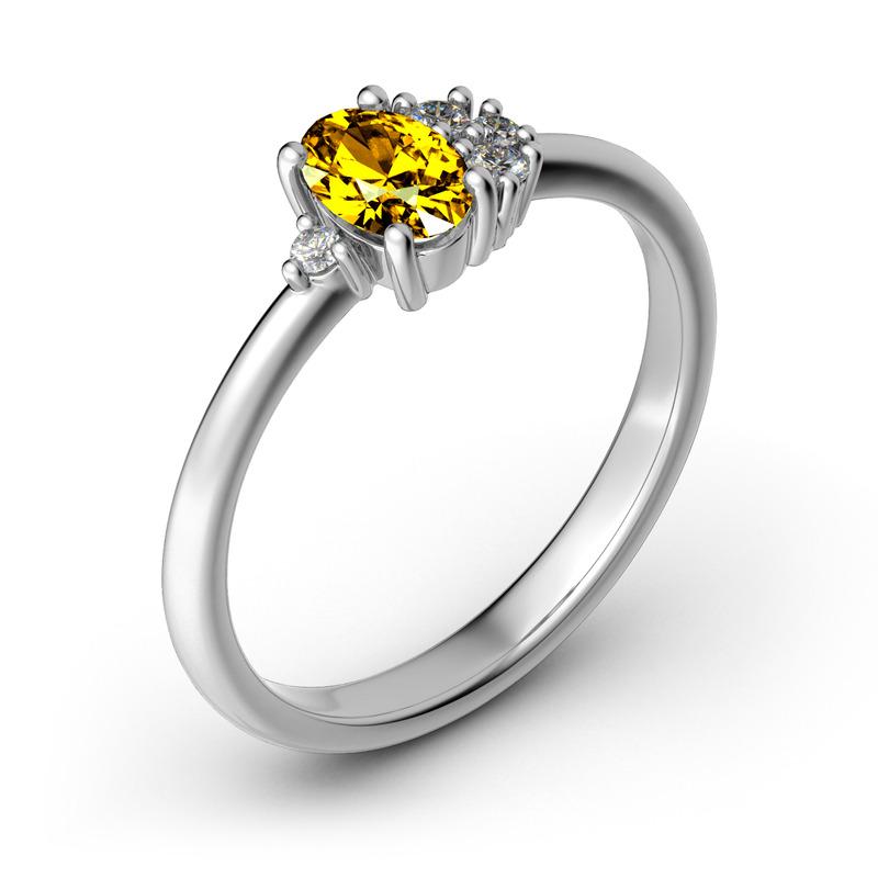 Jeulia Stackable Cluster Sterling Silver Ring