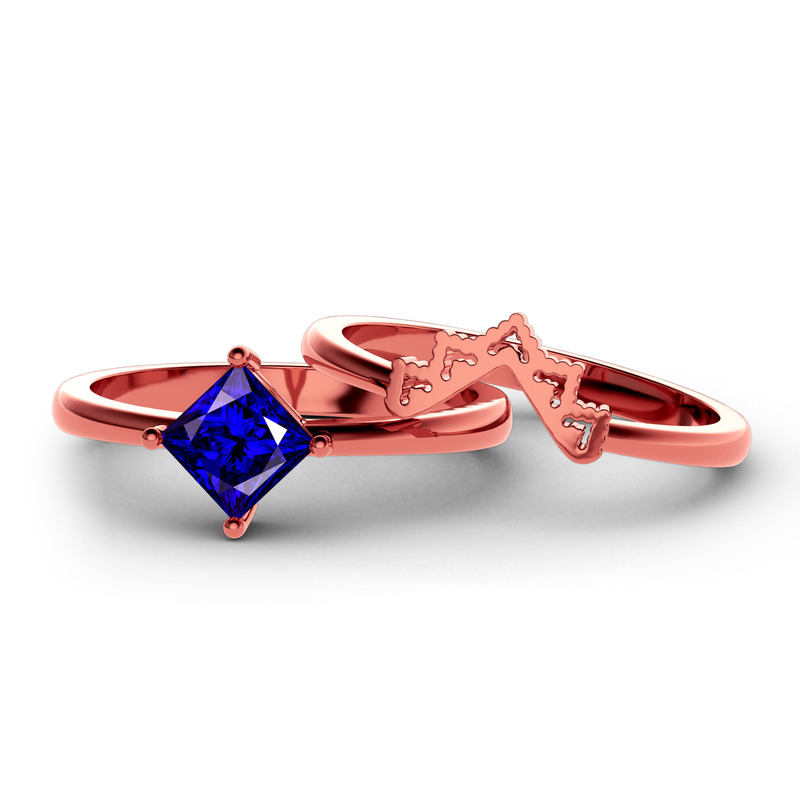 Jeulia Conjunto De Anillos Con Corona En Plata De Ley