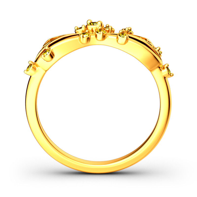 Jeulia Anillo Con Viñas En Plata De Ley