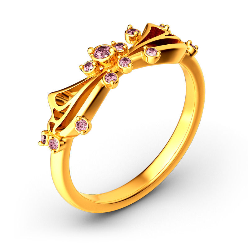 Jeulia Vines Cluster Sterling Silver Ring