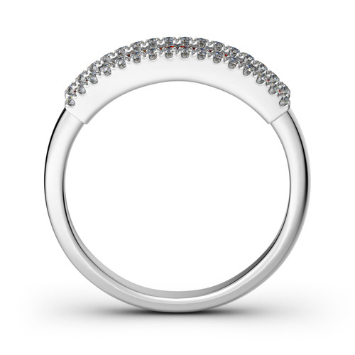 Jeulia Simple Invisible Set Sterling Silver Band