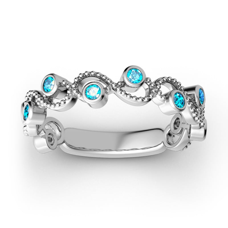 Jeulia Milgrain Intertwined Sterling Silver Ring