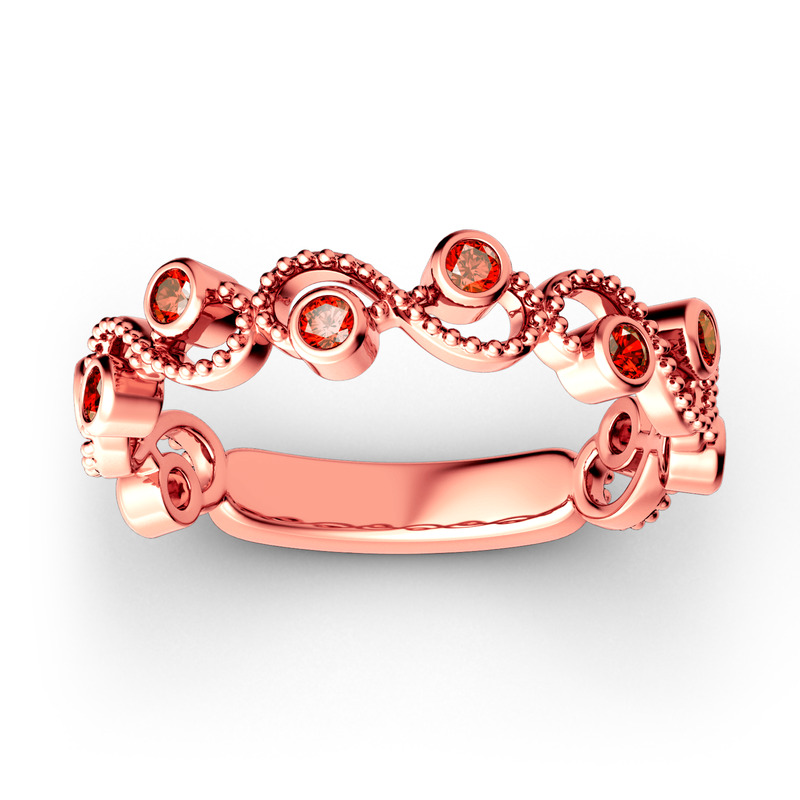 Milgrain sammanflätad sterling silverring