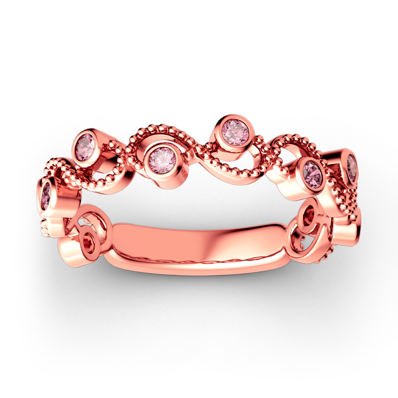 JEULIA ピンキーリング　ローズゴールド Jeulia シルバー クロス リング ピンキーリング - Jeulia Jewelry