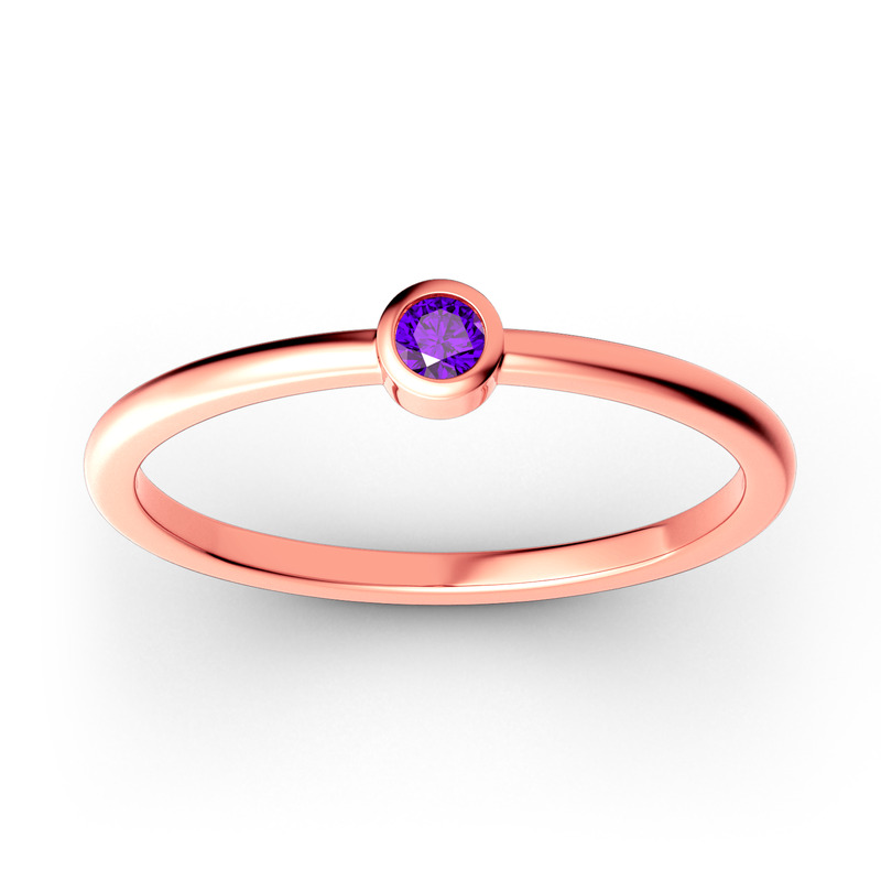 Jeulia Impilabile Solitario Anello In Argento Sterling