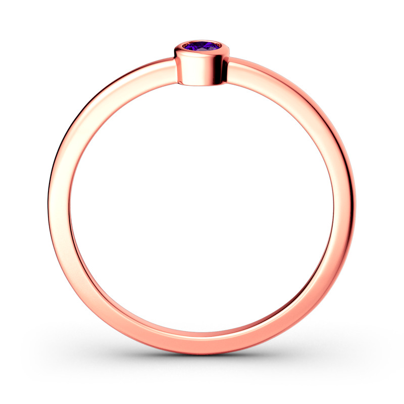 Jeulia Impilabile Solitario Anello In Argento Sterling