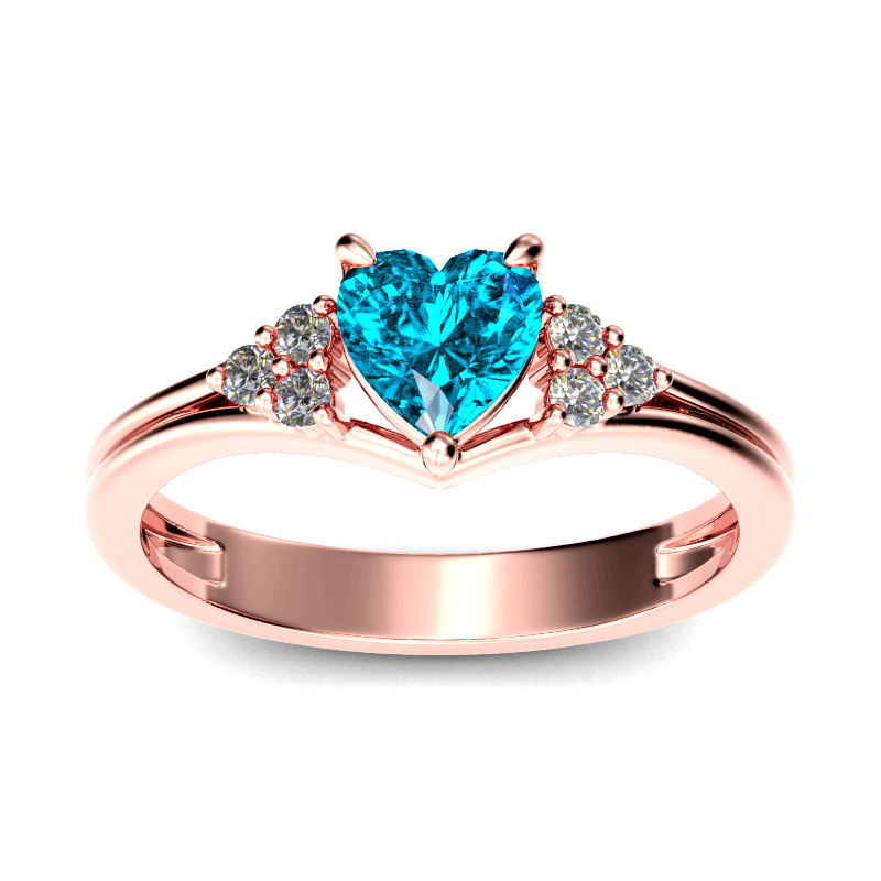 Jeulia Klassisch Herzschliff Sterling Silber Ring