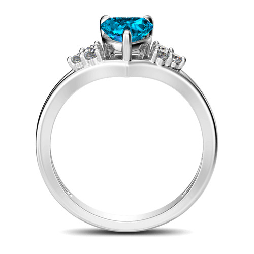 Jeulia Classic Heart Cut Sterling Silver Ring