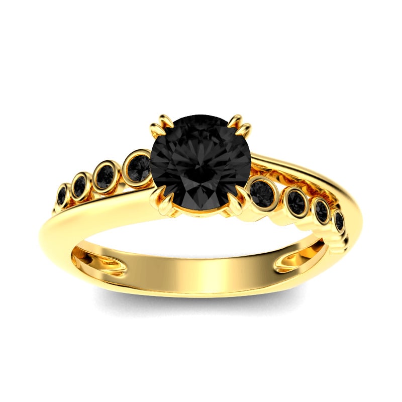 Jeulia Journey Round Cut Sterling Silver Ring