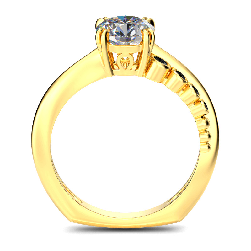 Jeulia Journey Round Cut Sterling Silver Ring