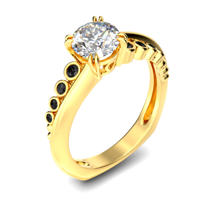 Jeulia Journey Round Cut Sterling Silver Ring
