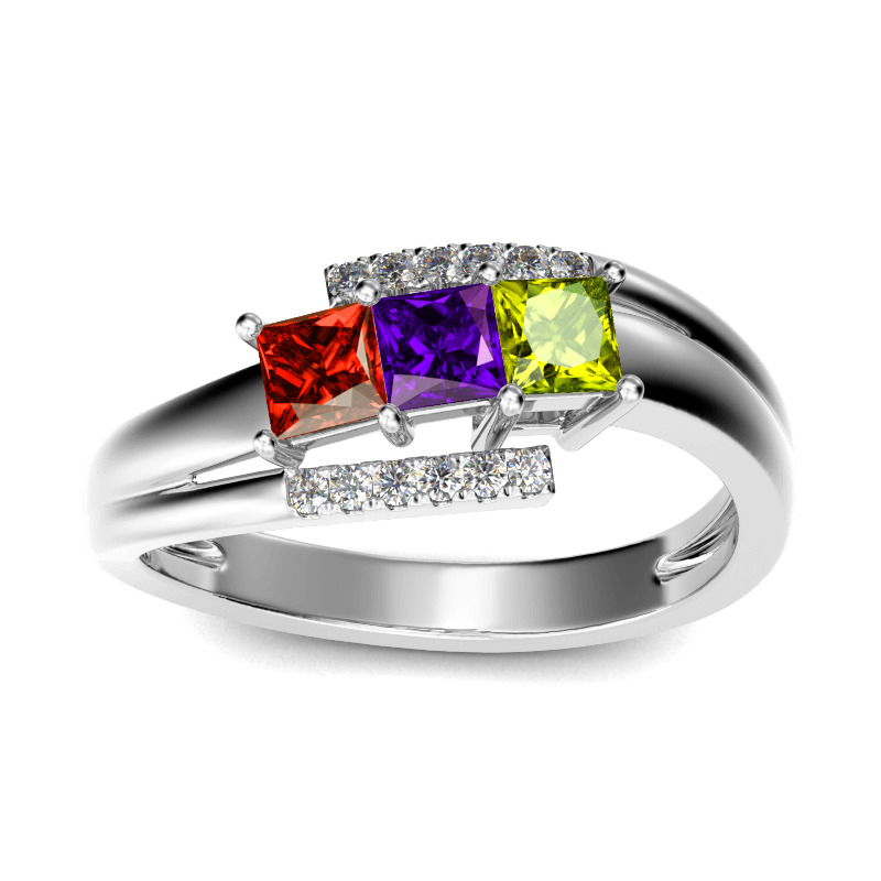 Orecchini in argento Sterling 925 con motivo a zampa di cane e gatto con cristalli colorati