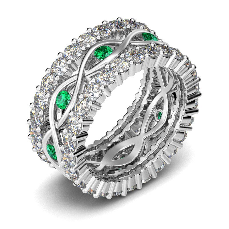 Jeulia スターリングシルバー 3連セットリング - Jeulia Jewelry