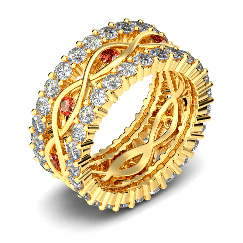 Jeulia スターリングシルバー 3連セットリング - Jeulia Jewelry