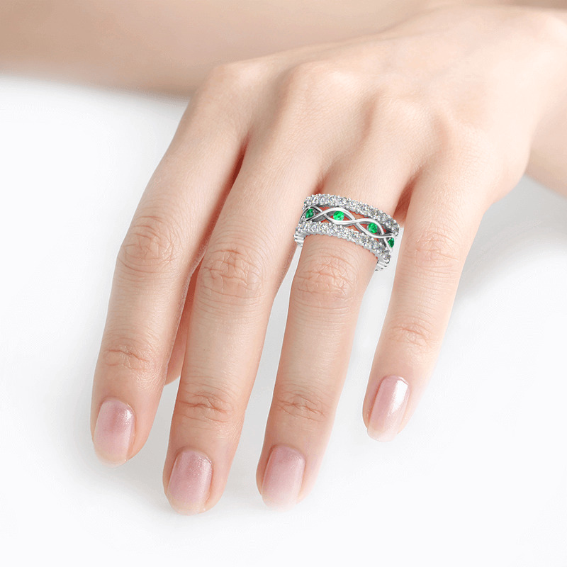 Jeulia スターリングシルバー 3連セットリング - Jeulia Jewelry