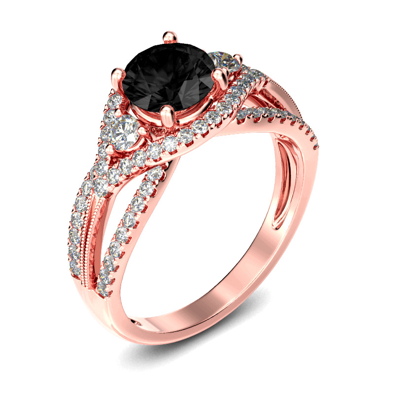 Jeulia Anello in argento Sterling 925 Halo principessa taglio San