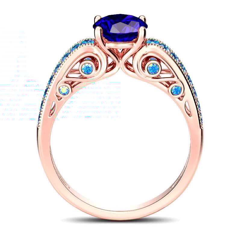 Jeulia Bague Vintage en Argent Sterling Coupe Ronde Jeulia CA