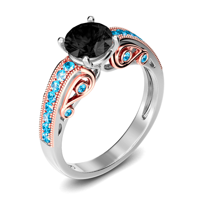 Jeulia Vintage Round Cut Sterling Silver Ring Jeulia Vintage Round Cut Sterling Silver Ring