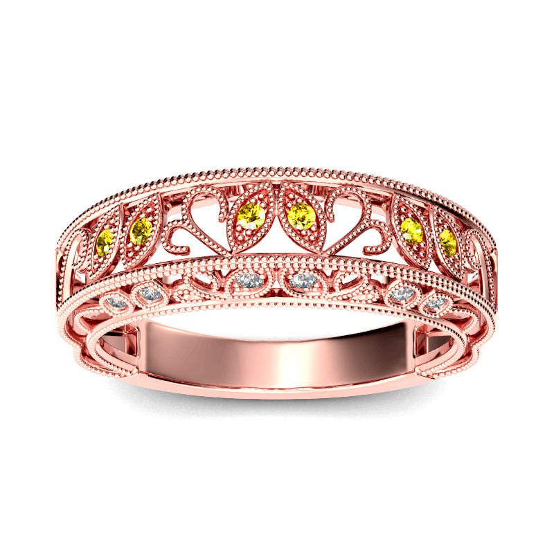Judith Ripka Sterling Silber Lila CZ Sieben Stein Band Ring Größe 6