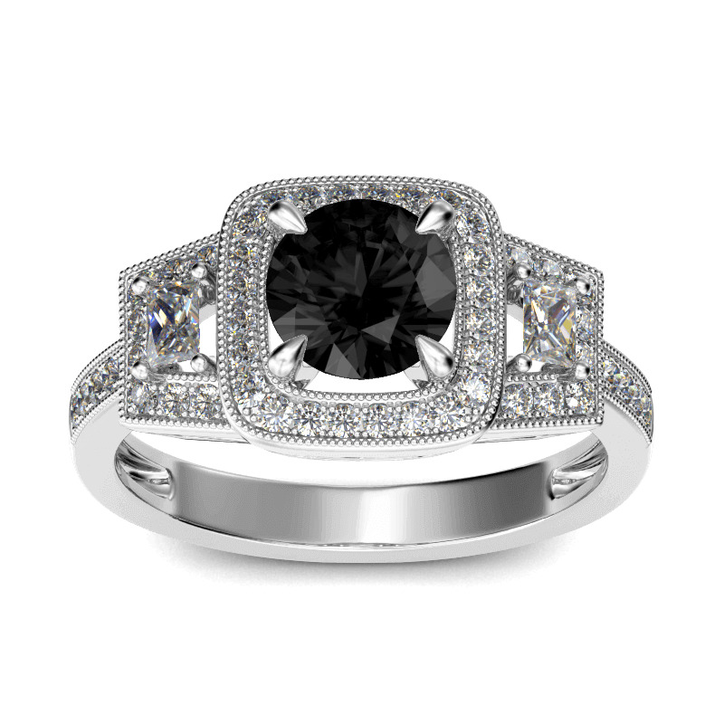 Jeulia Bague Halo Alliances Femme Or Rose en Argent Sterling