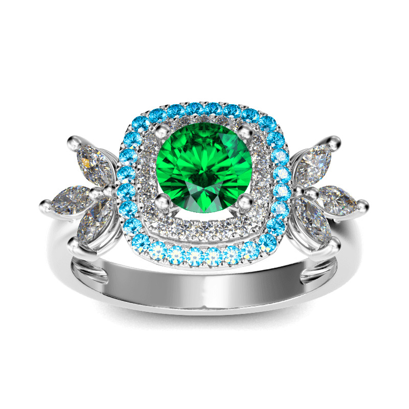 Bague Fleur En Argent 925 Avec Pierre De Lune - Taille 54, Référence BA-AR-393 - Neuf Avec étiquettes, Bijou Délicat Et Féminin