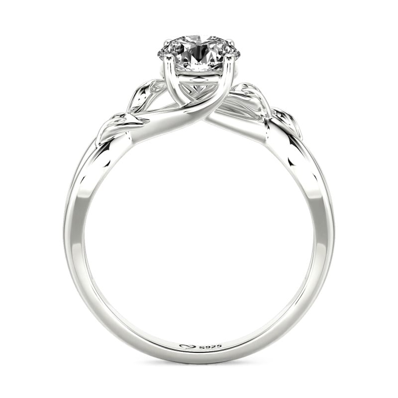 Jeulia Leaf Lab Grown Diamond Engagement Ring 10K/14K/18K Gold Platinum