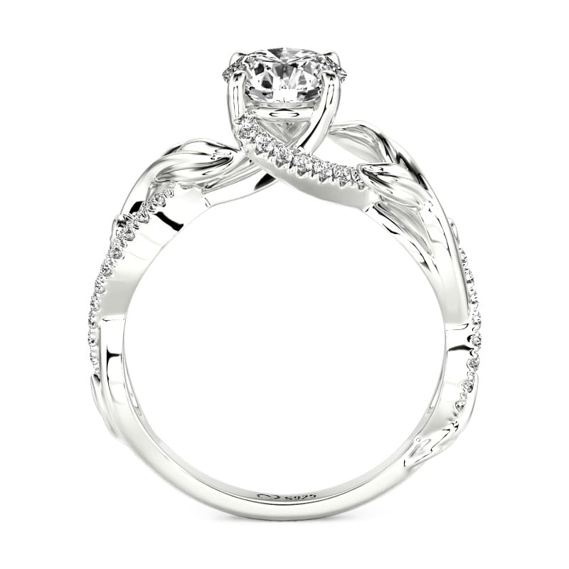 Jeulia Twisted Leaf Lab Grown Diamond Engagement Ring 10K/14K/18K Gold Platinum