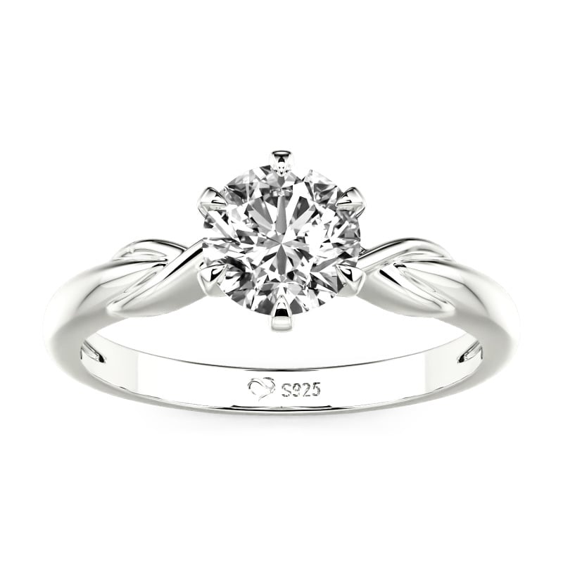 Jeulia Twist Lab Grown Diamond Engagement Ring 10K/14K/18K Gold Platinum
