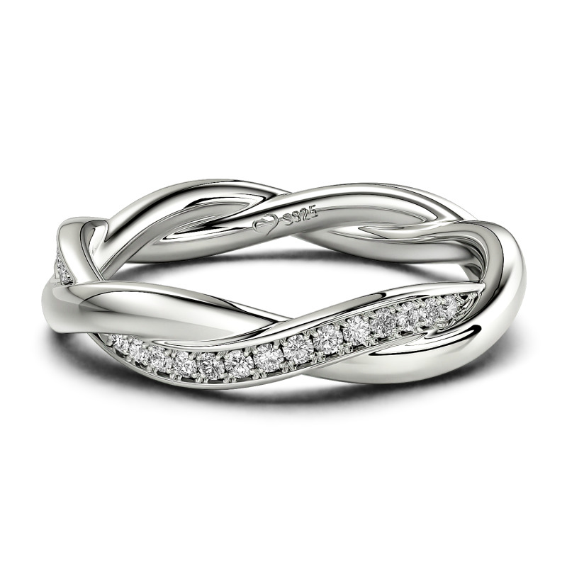 Jeulia Custom "Interweaving of Love" Women's Wedding Ring