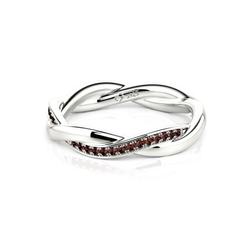 Jeulia 10K/14K/18K Gold Platinum Interweaving of Love Women's Band