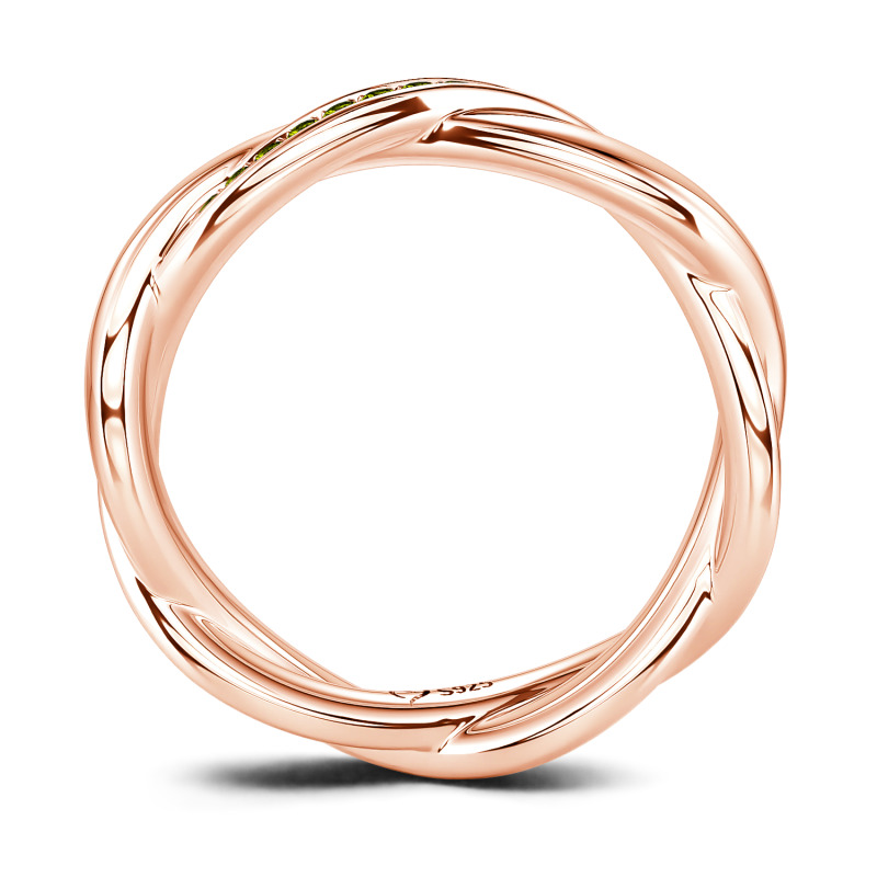 Jeulia 10K/14K/18K Oro Platino Intreccio D'Amore Anello Da Donna