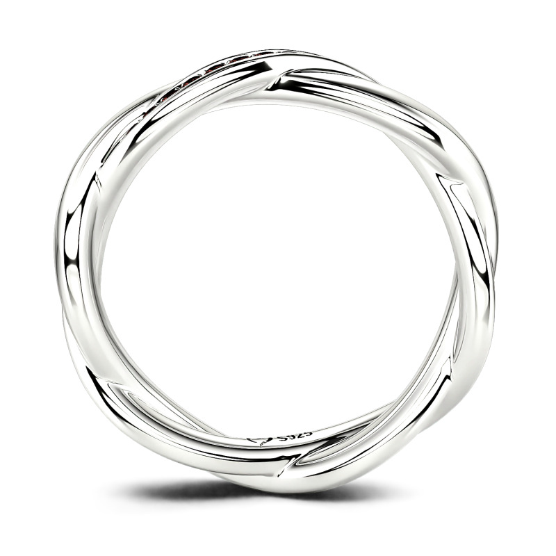 Jeulia 10K/14K/18K Gold Platinum Interweaving of Love Women's Band