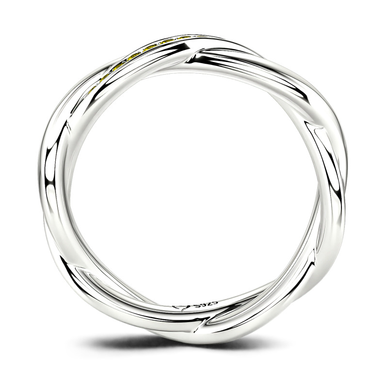 Jeulia 10K/14K/18K Gold Platinum Interweaving of Love Women's Band