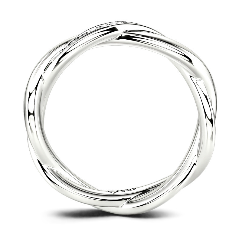 Jeulia 10K/14K/18K Oro Platino Intreccio D'Amore Anello Da Donna
