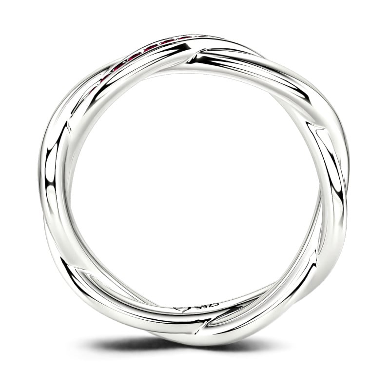 Jeulia 10K/14K/18K Oro Platino Intreccio D'Amore Anello Da Donna