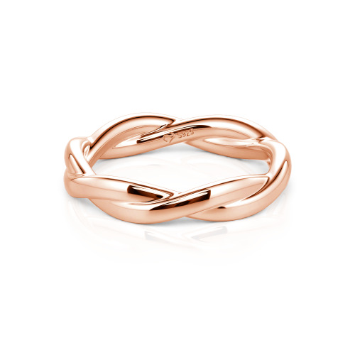 Jeulia Simple Twist Custom Men's Wedding Ring
