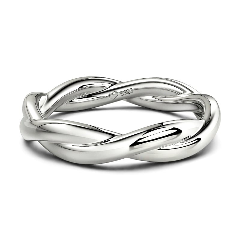 Jeulia Simple Twist Custom Men's Wedding Ring