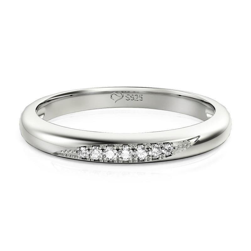 Jeulia Simple Ripple Custom Promise Ring for Men