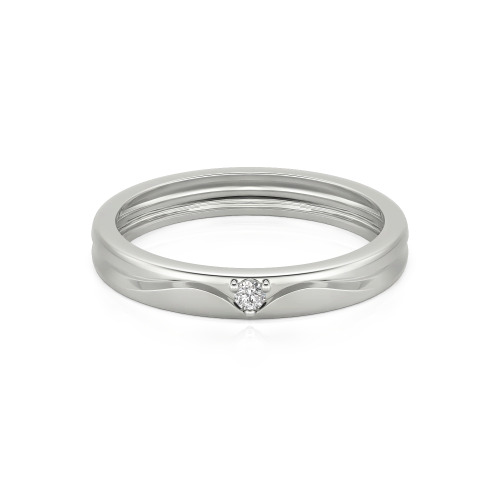 Jeulia Simple Custom Men's Wedding Band with Wavy Lines Design