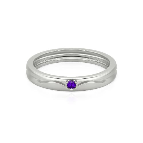 Jeulia Simple Custom Men's Wedding Band with Wavy Lines Design