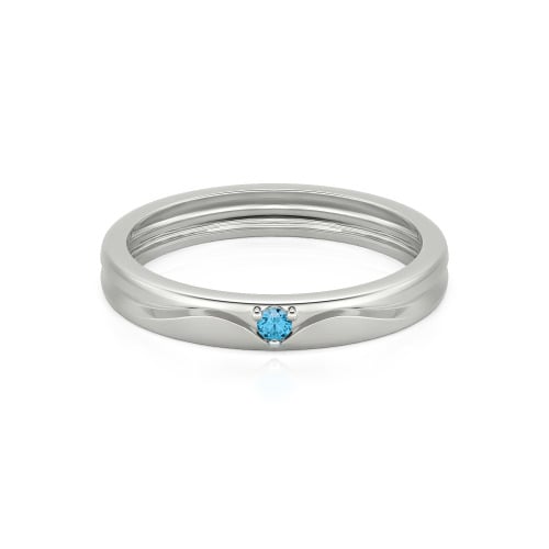 Jeulia Simple Custom Men's Wedding Band with Wavy Lines Design