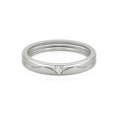 Jeulia Simple Custom Men's Wedding Band with Wavy Lines Design