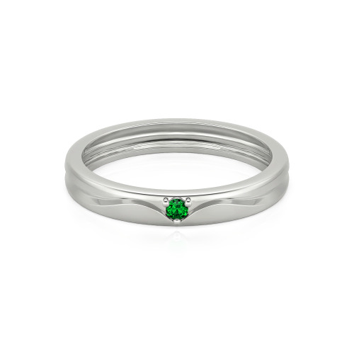 Jeulia Simple Custom Men's Wedding Band with Wavy Lines Design