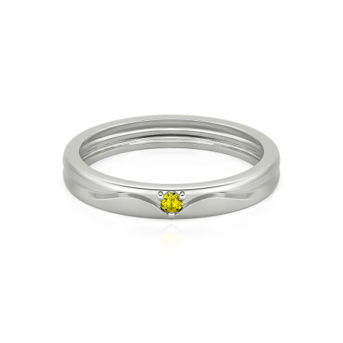 Jeulia Simple Custom Men's Wedding Band with Wavy Lines Design