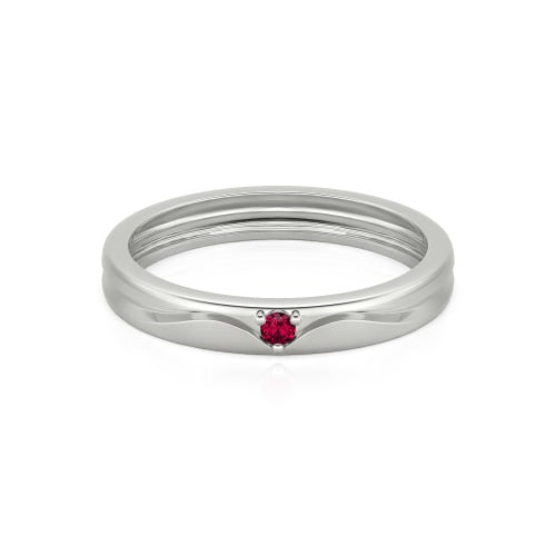 Jeulia Simple Custom Men's Wedding Band with Wavy Lines Design