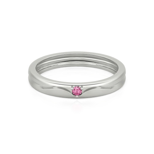 Jeulia Simple Custom Men's Wedding Band with Wavy Lines Design