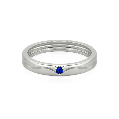 Jeulia Simple Custom Men's Wedding Band with Wavy Lines Design