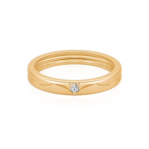 Jeulia Simple Custom Men's Wedding Band with Wavy Lines Design